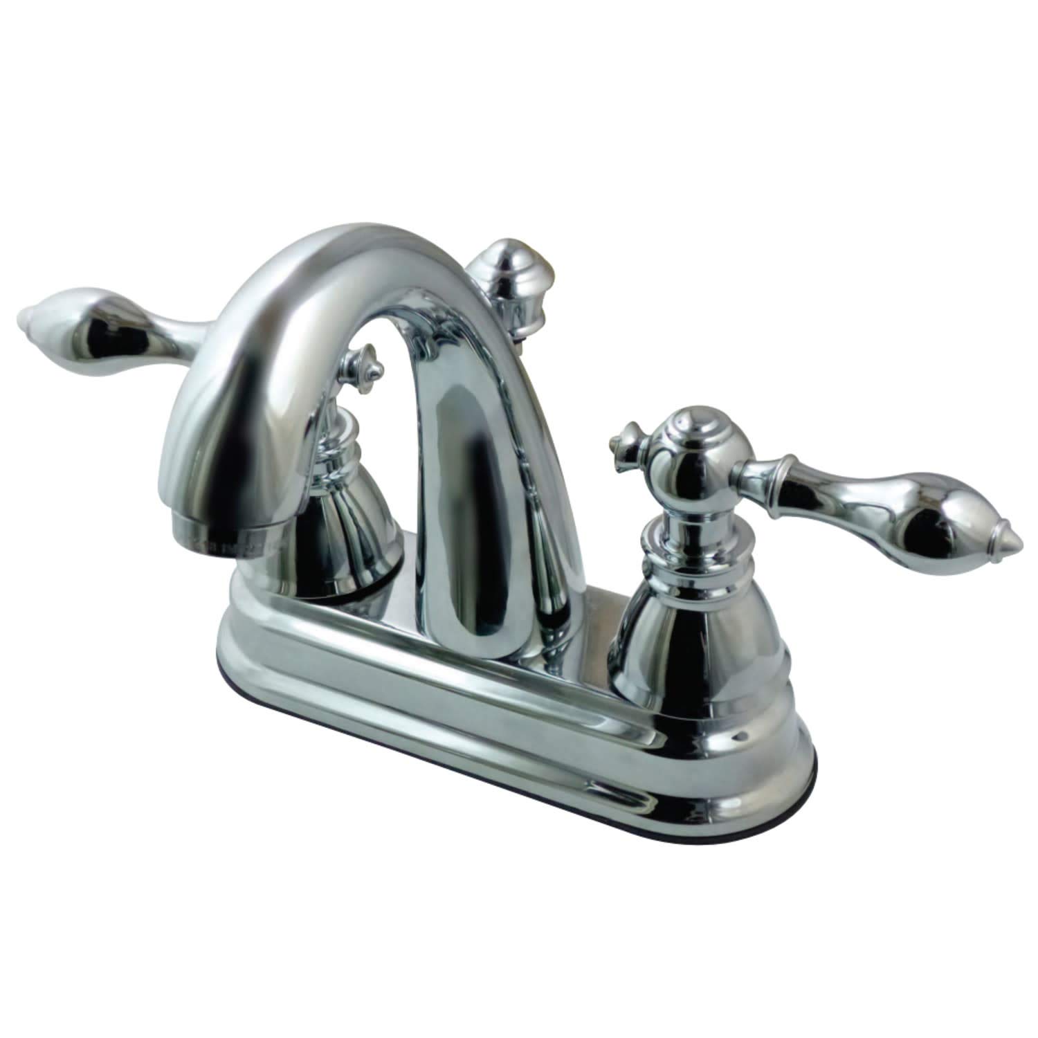 Kingston Brass FSY5611ACL amerykański klasyczny dwa uchwyty 10 cm centralna bateria toaletowa, polerowany chrom
