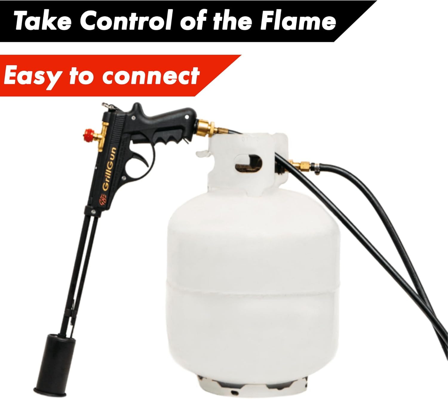 Grillblazer 8ft Propane Hose & Adapter for 20lb Tank | Compatible with GrillGun & Su-VGun | Universal Fit for All CGA-600 Devices | Flexible Durable Extension Hose for Outdoor Cooking & Grilling