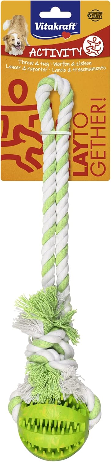 Vitakraft Denta Rubber Ball on Rope