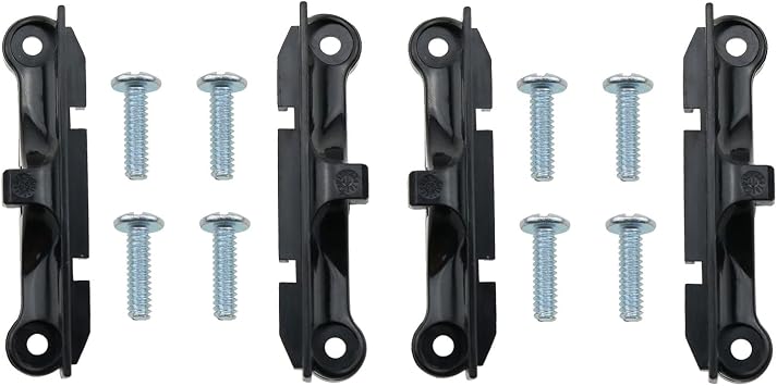 4pcs CPU Fan Support Bracket with 8pcs Mounting Screws for AM4 Socket, Black