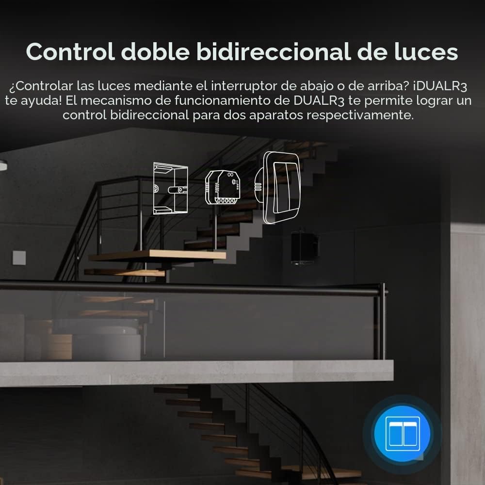 SONOFF Módulo de interruptor de cortina inteligente WiFi de 2 vías con relé dual para cortinas motorizadas, persianas, persianas, funciona con Alexa, no requiere concentrador, DUALR3 Lite