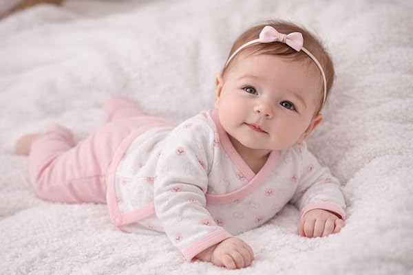 Baby Mädchen Wickelshirts Baumwolle Flügelhemden Wickelhemd - 3