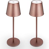 Vista 12 de Maksone Paquete de 2 lámparas de mesa inalámbricas RGB, lámpara de escritorio con batería recargable de 6600 mWh, atenuación continua de 3000 K