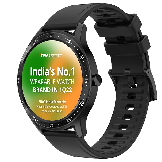 FireBoltt 360 SpO2 Full Touch Large Display Round Smart Watch with in