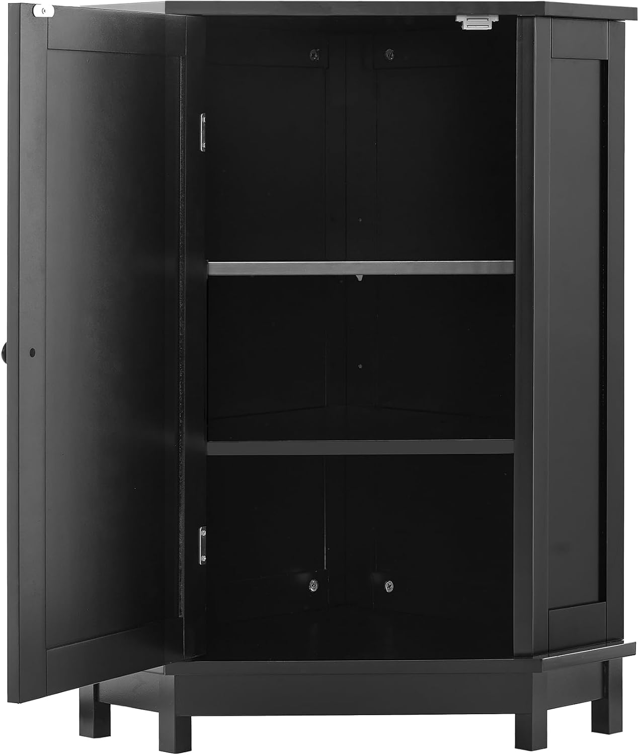 Harper & Bright Designs Corner Storage Cabinet, 31.4 Inch Freestanding Floor Bathroom Storage Cabinet with Door and Adjustable Shelves for Bathroom, Office, Living Room (Light Green)