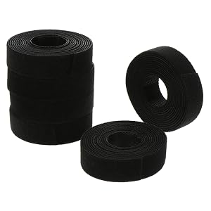 Homoyoyo 6rolls Cord Organizer Reusable Cable Straps Hook and Fastening for Tidy Cables for Electronics Home Office and