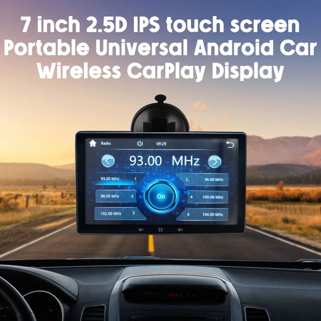 CP702 7in 2.5D IPS HD Pantalla táctil + AHD (2,5 mm) Cámara Pantalla de Coche Bluetooth Manos Libres Llamadas Inalámbrico CarPlay Android Auto Mirrorlink