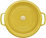 STAUB Casseruola in ghisa smaltata con coperchio, tutti i fuochi, tra cui induzione, 4 persone, rotonda, 24 cm, 3,70 l, 4,7 kg, limone - 3