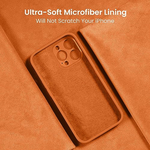 FireNova Designed for iPhone 15 Pro Case, Silicone Upgraded [Camera Protection] Phone Case, Soft Anti-Scratch Microfiber Lining Inside, 6.1 inch, Kumquat by FireNova - Image 5