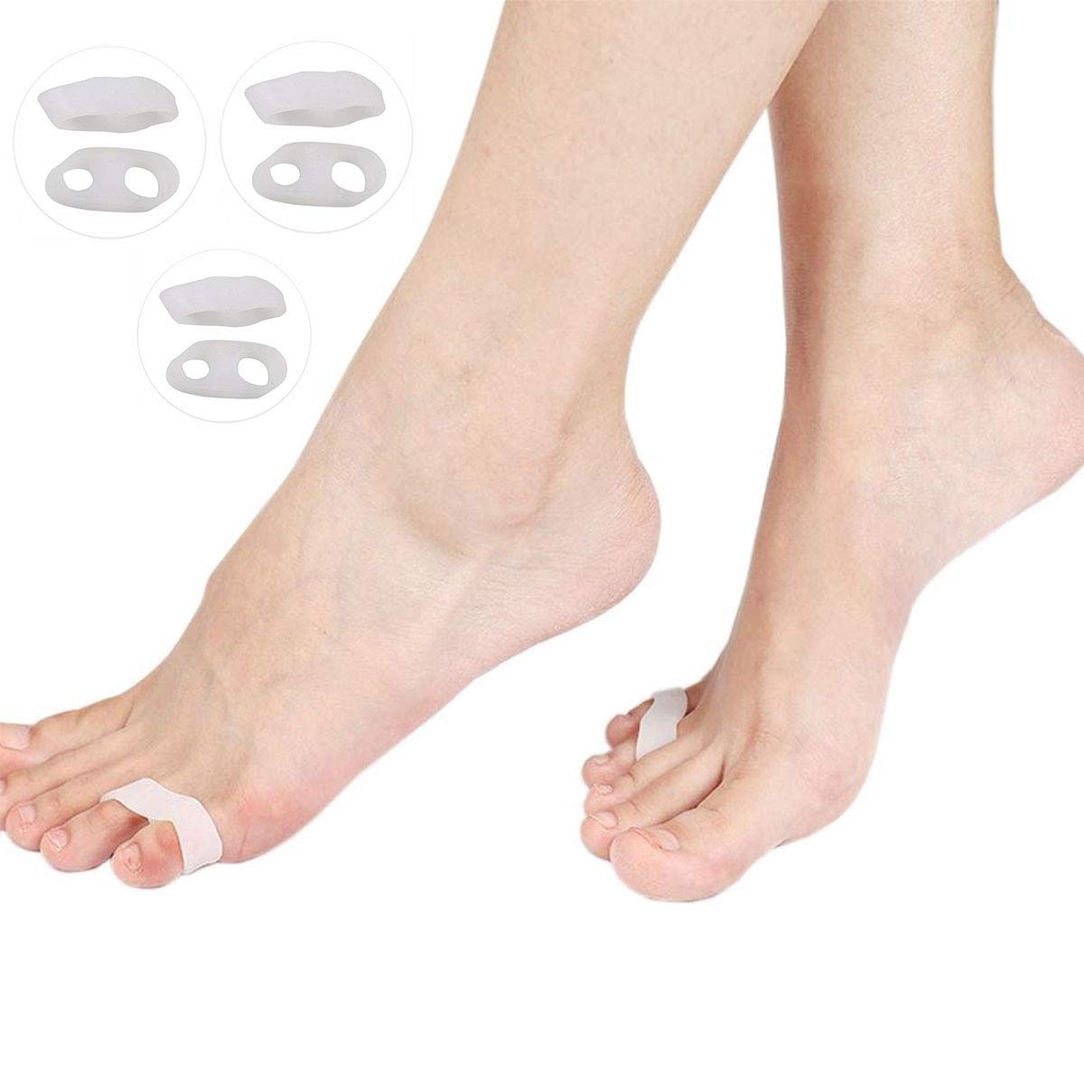 Pedimend Kleiner Zeh Weiches Silikon 2 Löcher 3PAIR