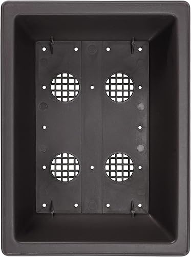 Miniatura 4 de JEUIHAU Paquete de 4 macetas de plástico de entrenamiento para bonsái de 11 pulgadas, maceta de árbol bonsái con bandejas de humedad, maceta