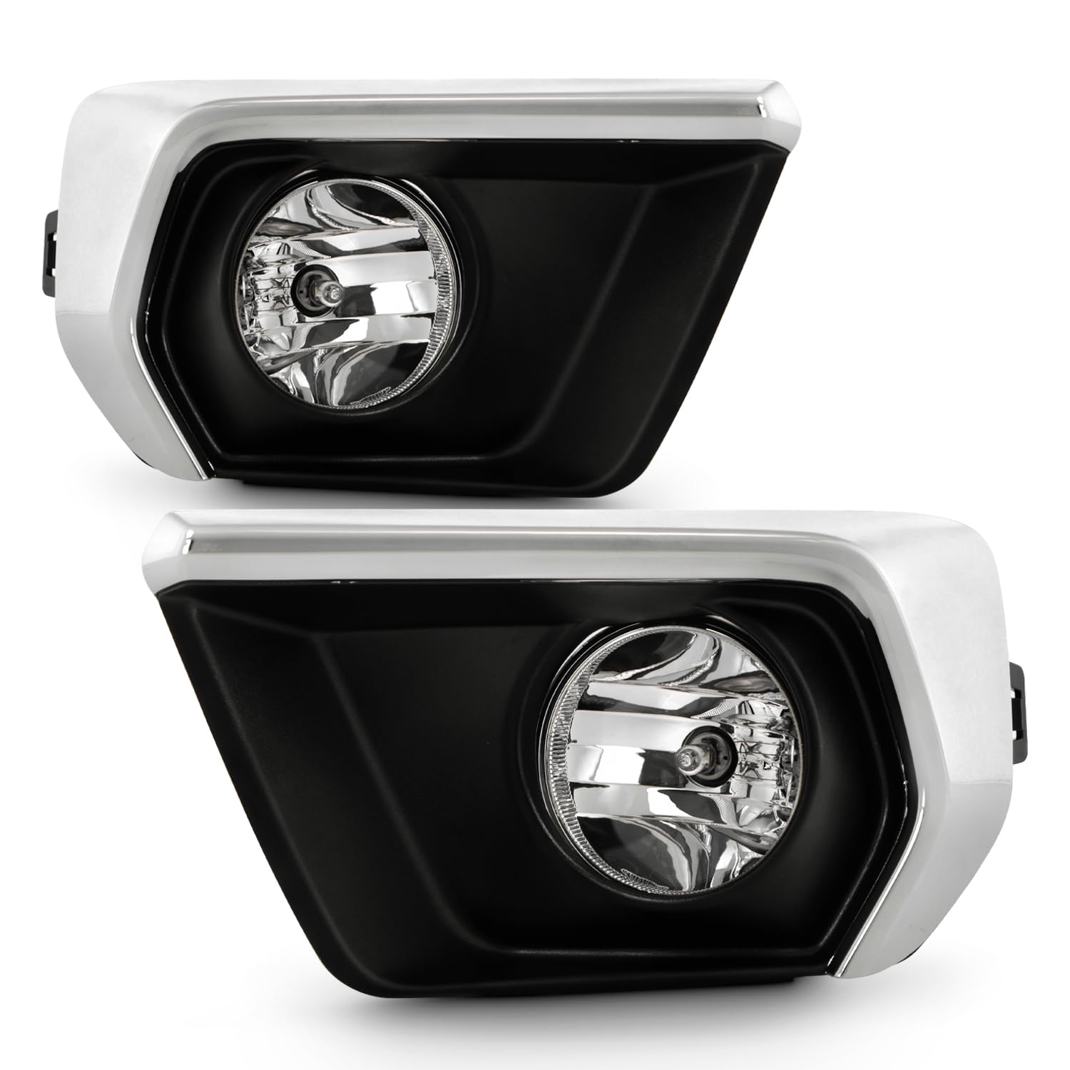 AKKON - For 2021 2022 Chevy Colorado Halogen Type Fog Lights Front Bumper Lamp Kit Assembly w/Switch Wire Chrome Bezel Clear