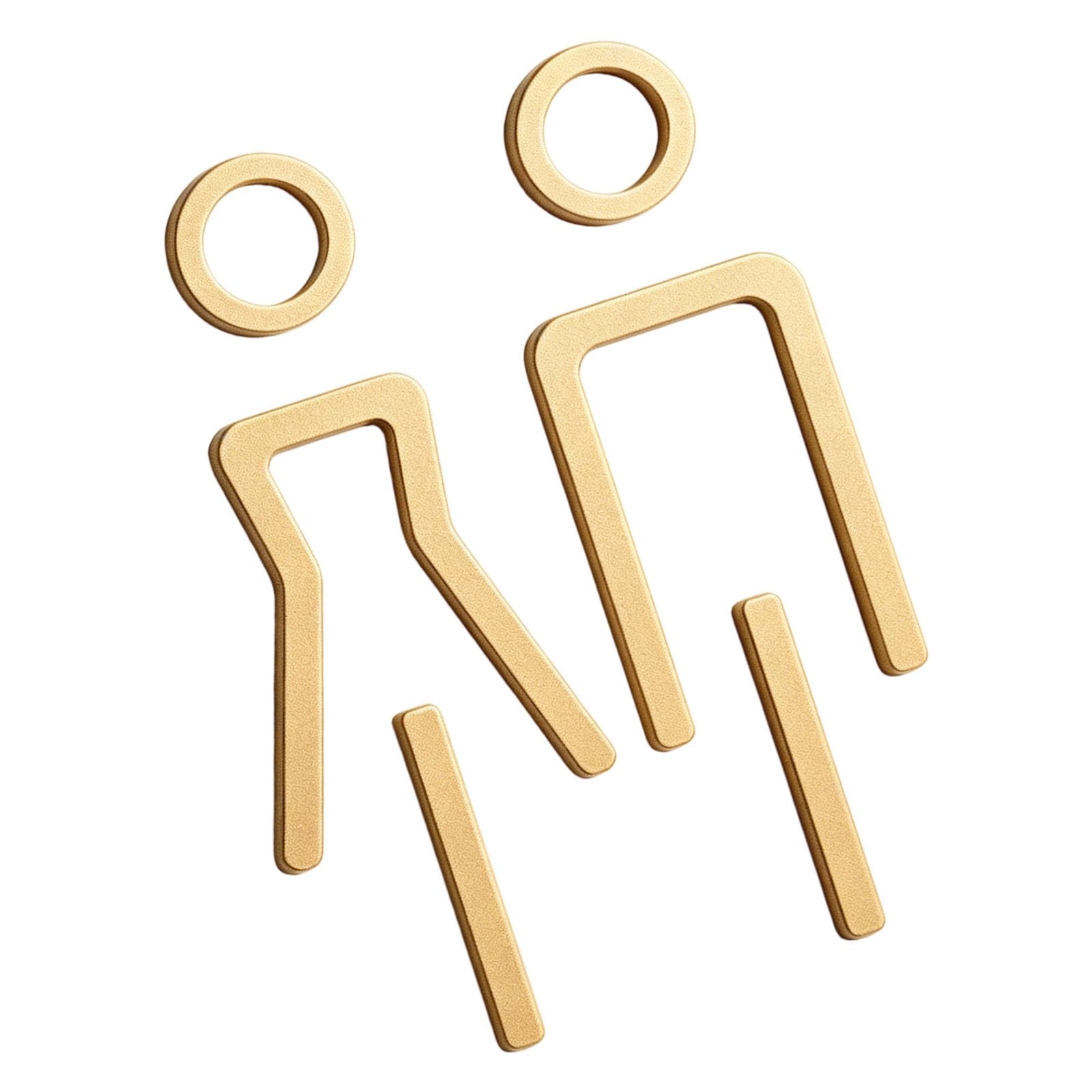 Restroom Entrance Sign Set Acrylic Male Female Symbols, Raised Adhesive-Backed Markers for Bathroom Doors and Washrooms Restroom Door Sign Set Bathroom Acrylic Washroom Door Marker Male Female Toilet