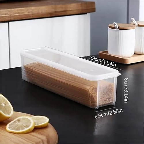 Miniatura 2 de Caja de almacenamiento de fideos contenedor de almacenamiento de pasta de plástico caja de almacenamiento de alimentos con tapa organizador