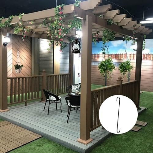 Miniatura 6 de LuoQiuFa Ganchos en forma de S extra grandes de 16 pulgadas, ganchos largos en S resistentes para colgar ganchos de extensión de plantas para