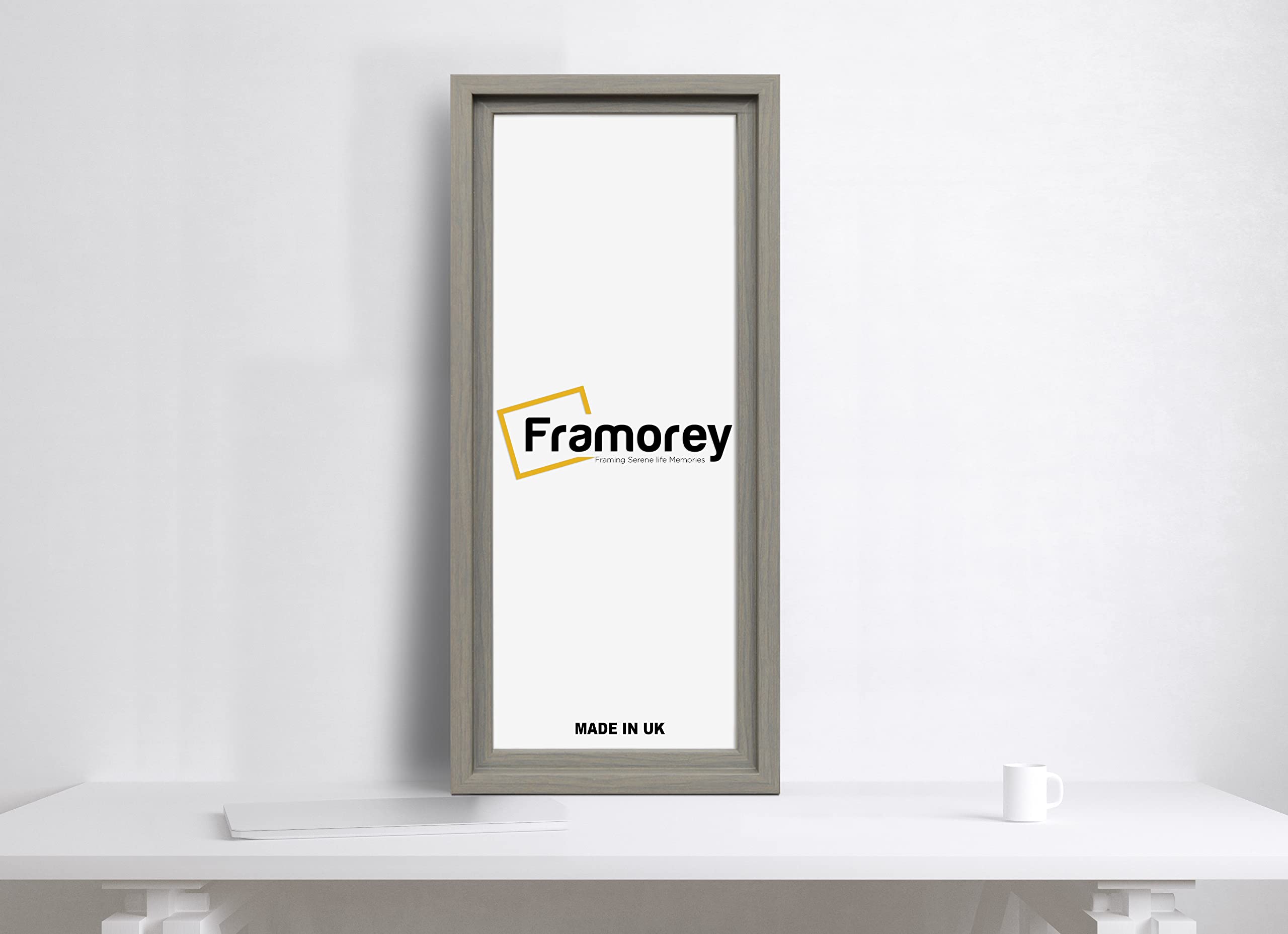 FRAMOREY Panoramic Style Photo Frame, 22x9 Inch Size Grey Picture Frame, Home Decor Frames, Oslo Style Wall Art Hanging Frames — image 1