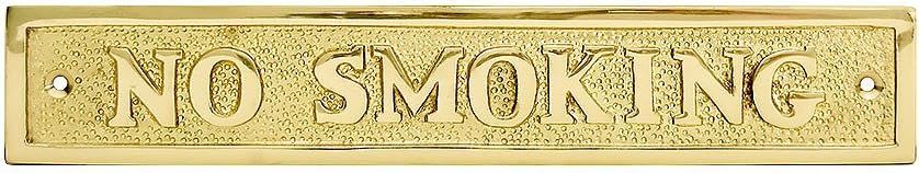 Cast Brass "No Smoking" Sign