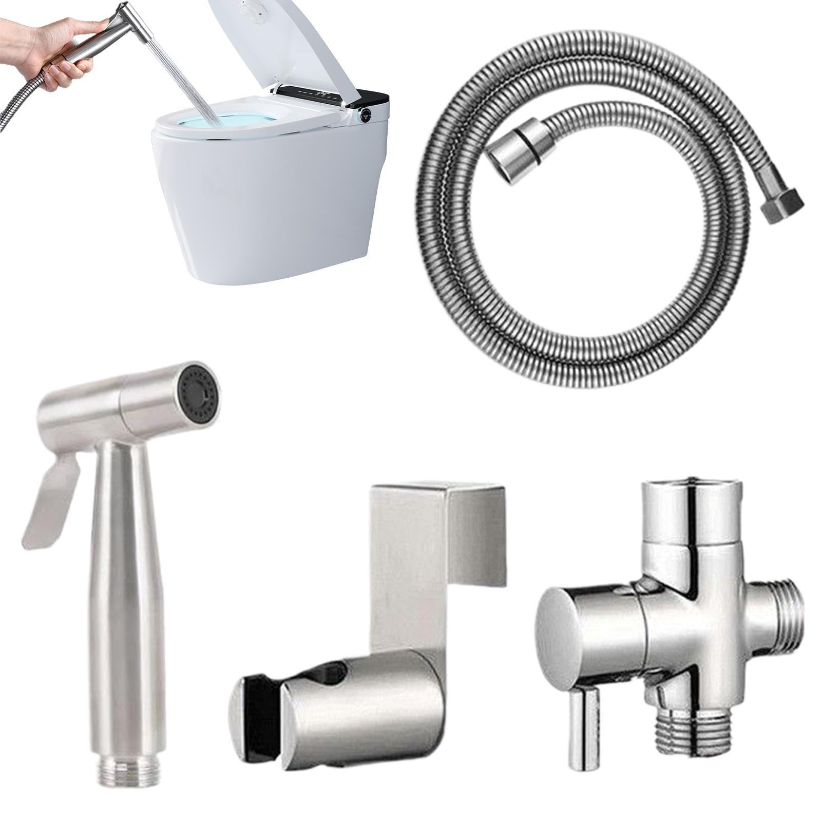 Tubo Bidet per WC Getto Igienico Portatile Autopulente | Spruzzatore Bidet Da Bagno Per WC Lavaggio Bambini Animali Domestici Pannolini Bagno Set