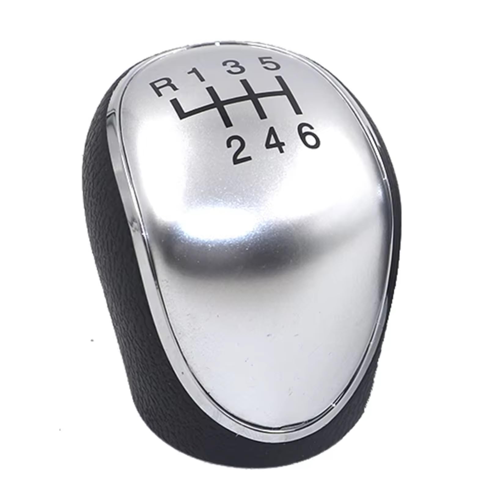 Hillar Gear Knob Silver Car Gear Stick Knob For Hyundai Ix35 2009-2015 Manual Gear Shift Knob Leather Gaiter Boot Cover Lever Shifter Handle Stick Boot Gaitor(Gear Knob Silver)