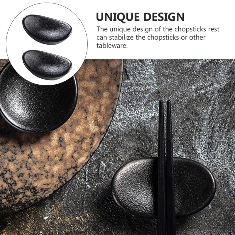 4PCS Leaf Shaped Chopstick Rest: 304 Stainless Steel Spoon Rest,Chopstick Pillow, Spoon Fork Knife Holder Tableware Silverware Stand Kitchen Dining Tab - View #4