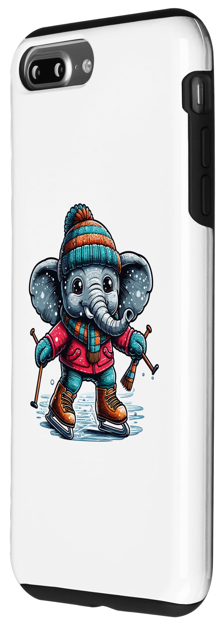 iPhone 7 Plus/8 Plus Cute Elephant Hockey Player Lover - Elephant Playing The Hoc Case - Image 2