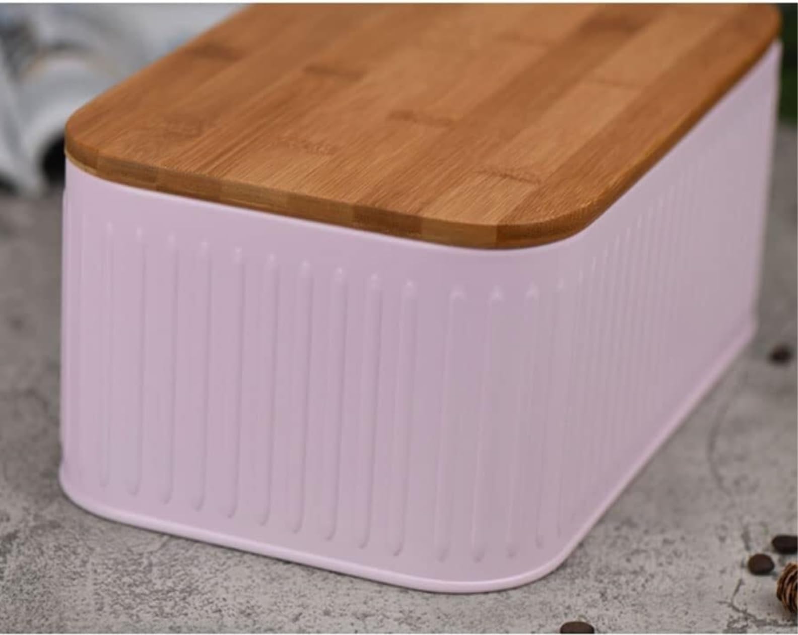 Brotbox Küche Zur Brotaufbewahrung Moderner Brotkasten Aus Metall Mit Deckel Brotaufbewahrung Brothalter Dekor Bauernbrotkasten Vintage Brotbehälter(Pink)