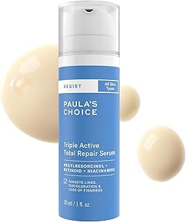 Paula’s Choice RESIST Triple Active Total Repair Serum, 3-in-1 Serum for Wrinkles, Dark Spots & Loss of Firmness with Niacinamide & Retinoid, Fragrance-Free, 1 Fl Oz