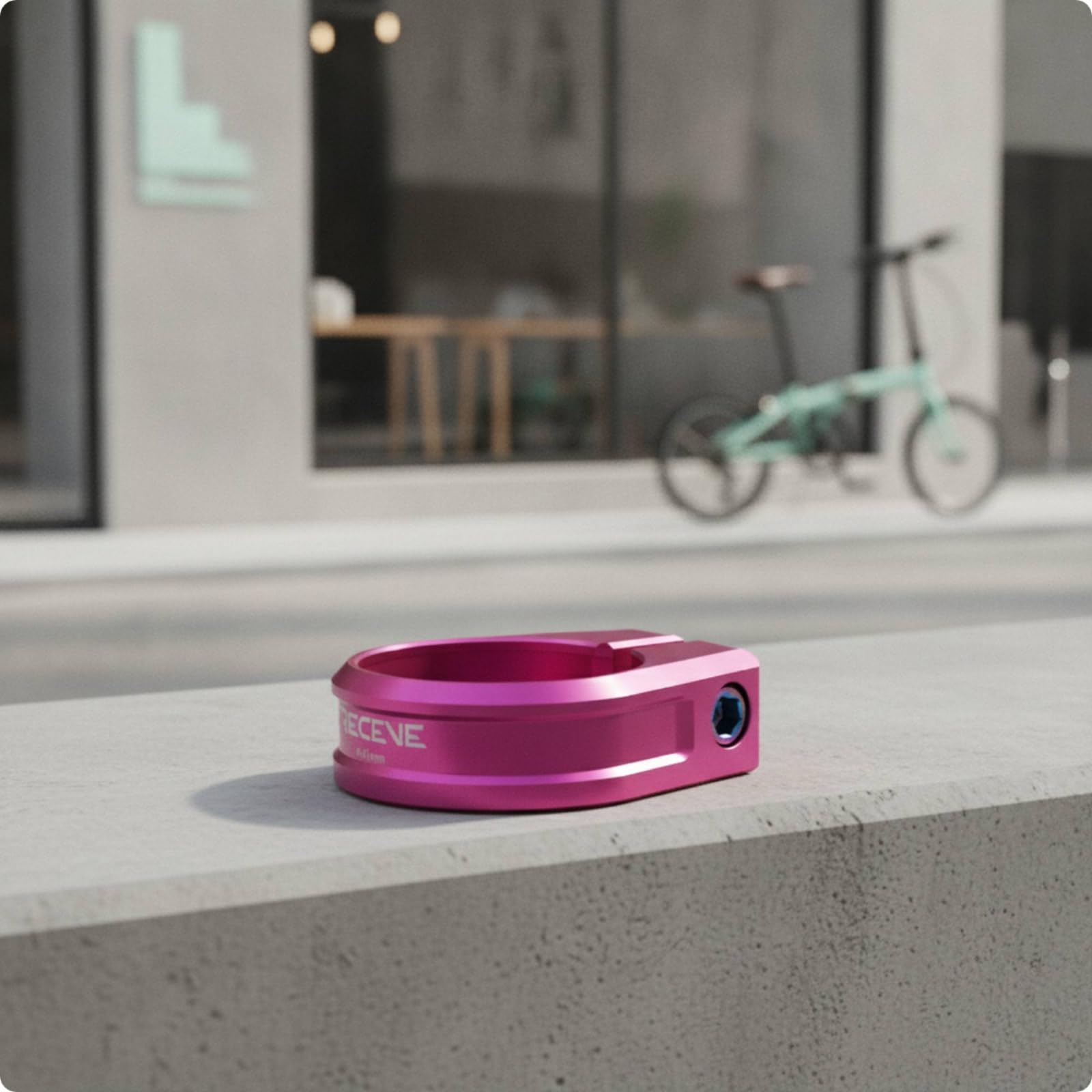 rockible Morsetto Sella Bici Fascetta Reggisella Collare Sella Blocco Sella in Lega di Alluminio con Vite in Lega Lavorazione Cnc a Due Pezzi Presa Antiscivolo