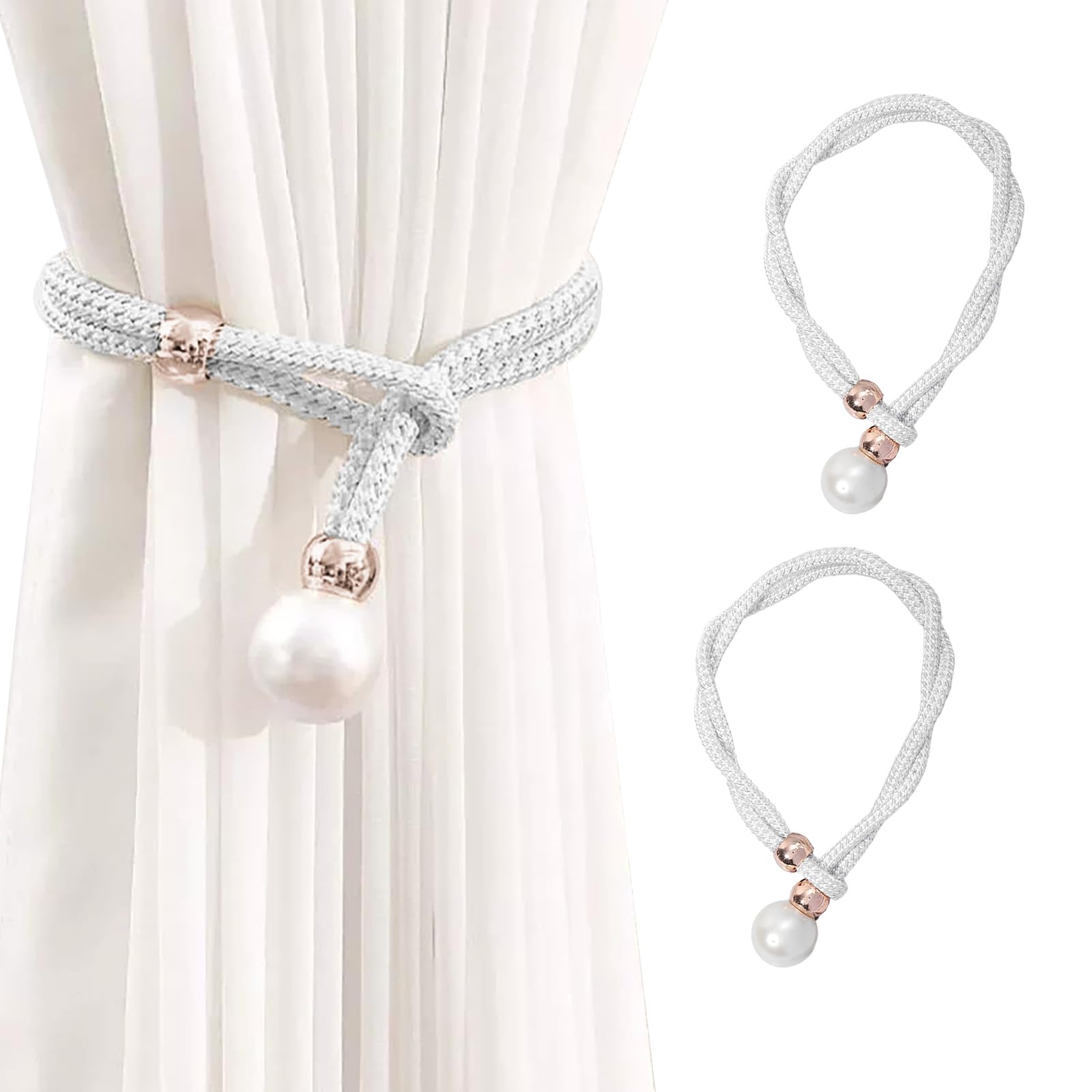 Golden Pearl Curtain Tiebacks - 6 Pack -9