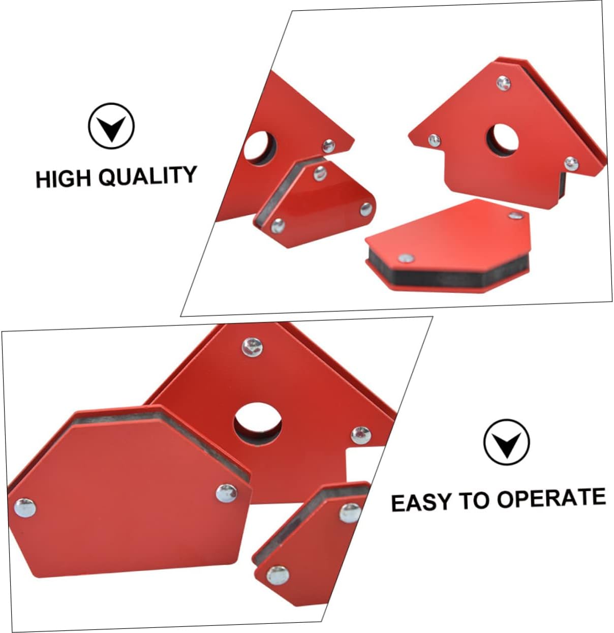 6pcs Magnetic Welding Holder Multi-angle Triangle Fixator for Welding Assistance Durable High-carbon Material Compact Design for Versatile Use