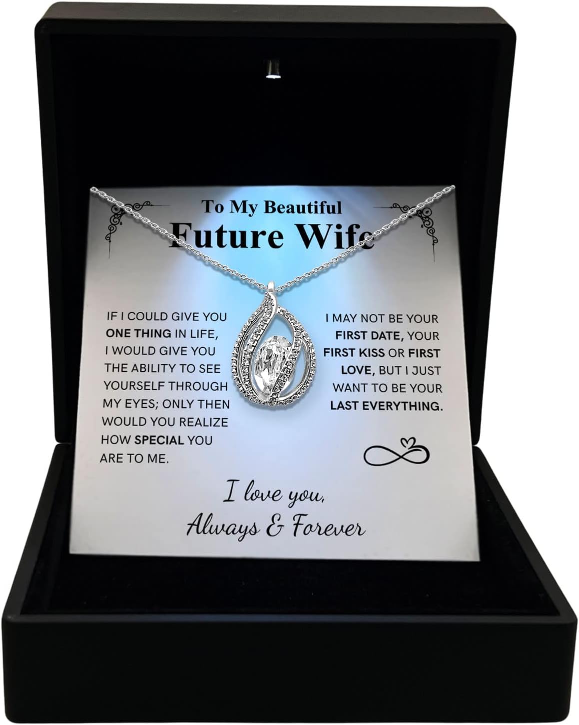 TRYNDI To My Wife Necklace from Husband - Soulmate, Girlfriend, Fiance Gift for Anniversary, Birthday, Christmas, Valentine's Day, Mother's Day - Romantic Wife Christmas Gift ideas - Image 2