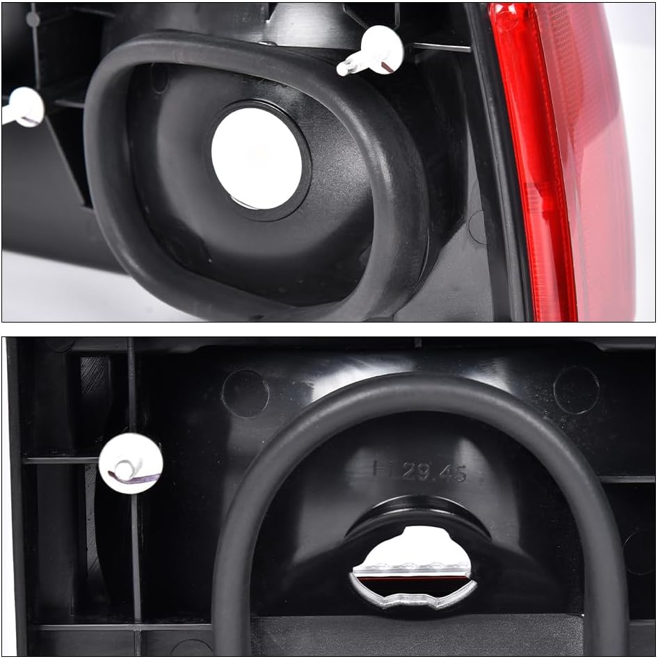Tail Lights Assembly, w/o Bulbs, Compatible with Ford Mustang LX 1987 1988 1989 1990 1991 1992 1993, Tail lamps Rear Brake Lights Left/Right Pair