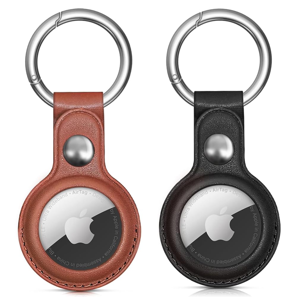 iTronix Case for Apple AirTag, PU Leather AirTag Case, AirTag Holder with Metal Anti-Lost Keychain for Backpacks, Keys, Bags, Pets, and Luggage (2 Pack) (B0CT7ZX9BV) Amazon Price History, Amazon Price Tracker