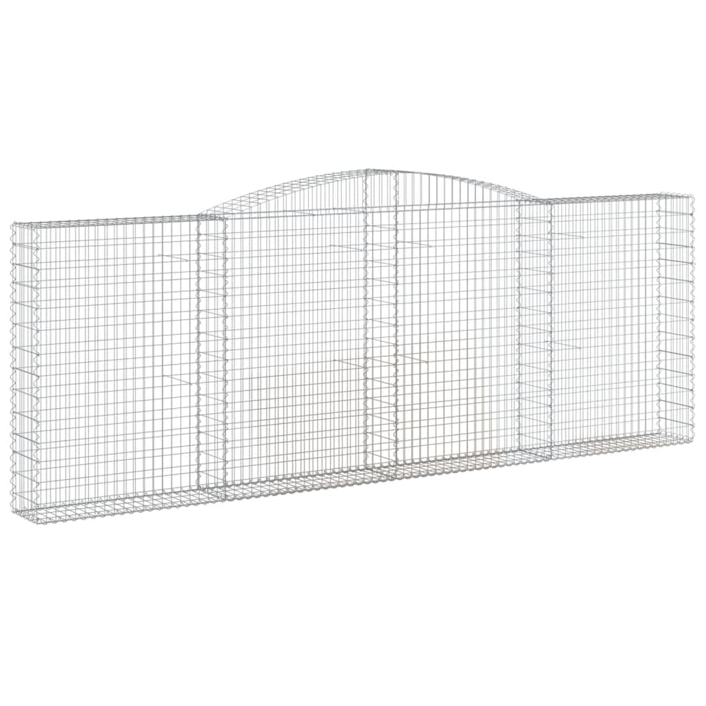 vidaXL Cesti Gabbioni ad Arco 2 pz 400x30x140/160 cm Ferro Zincato