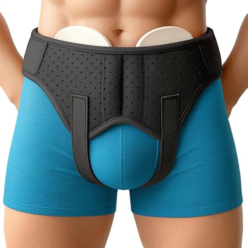 BLITZU Hernia Belt for Bilateral, Double or Single Inguinal, Groin Hernia Support Truss for Men,
