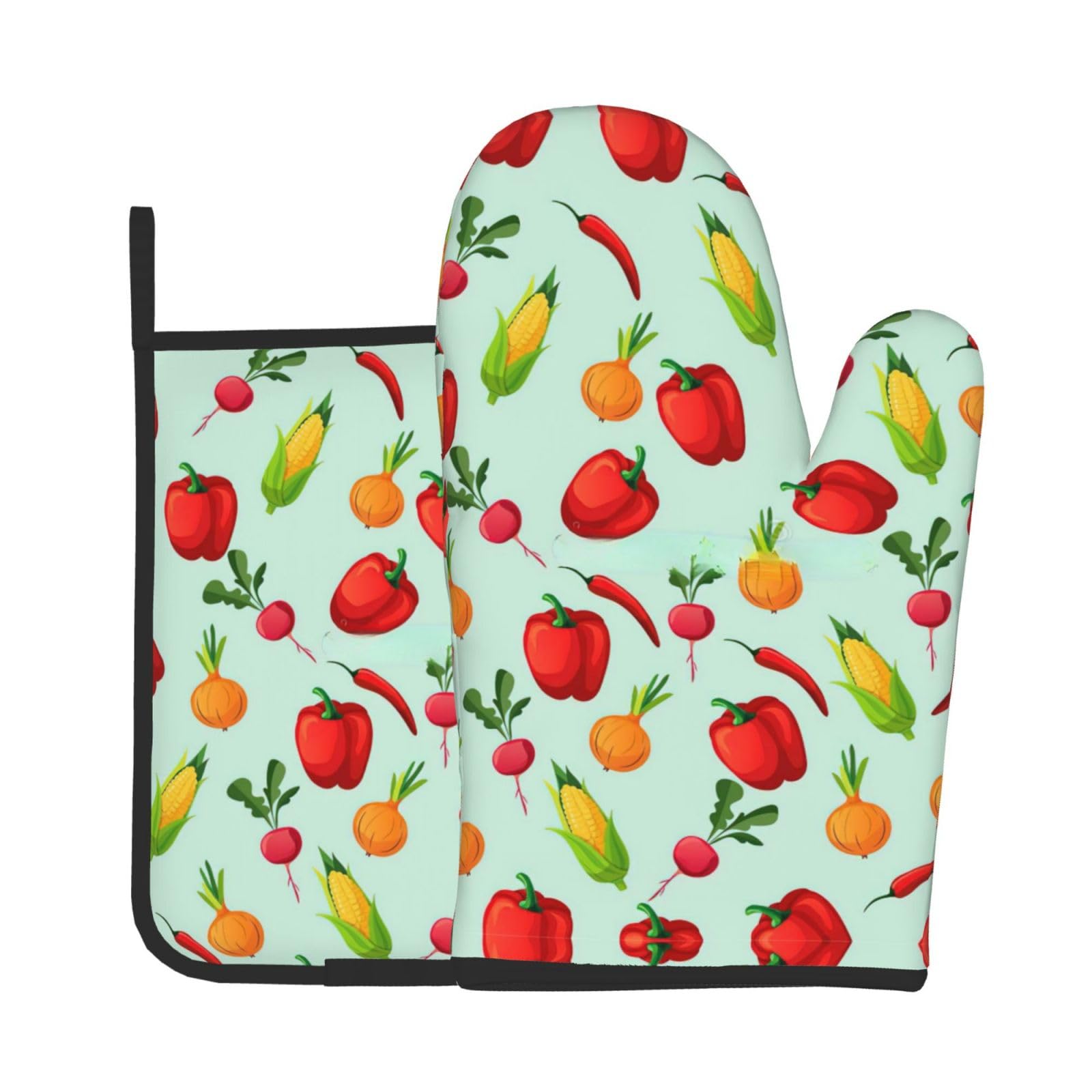 Butterflies Kitchen Baking Two-Piece Set,Multipurpose Oven Gloves,Used for Barbecue Kitchen Baking
