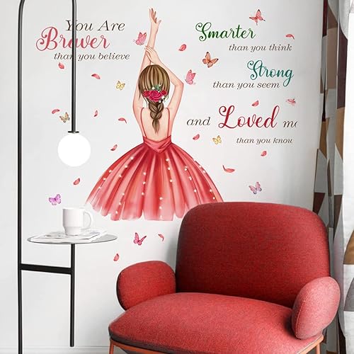 Miniatura 31 de Adhesivo decorativo para pared, diseño de luna morada, flores, mariposa, nubes, para decoración de dormitorio, sala de estar