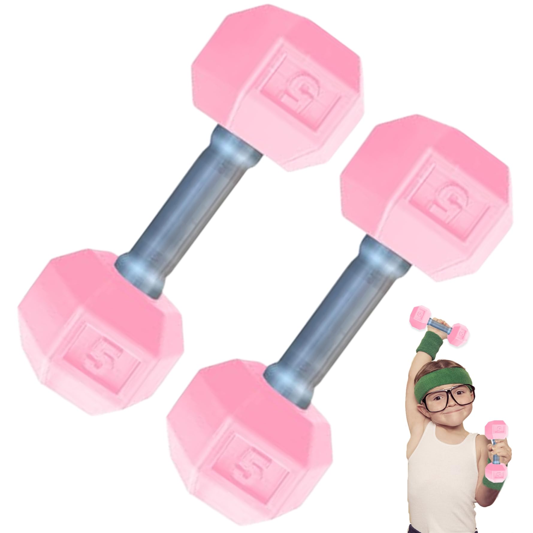 2 Pcs Kids Dumbbells Set Dumbbells for Baby Mini 1 8x4 7 In Silicone Hand Weight Lifting Set