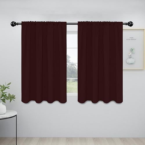 Miniatura 34 de Easy-Going Cortinas opacas con bolsillo para barra para dormitorio, cortinas de ventana para oscurecer la habitación para sala de estar, cortinas de