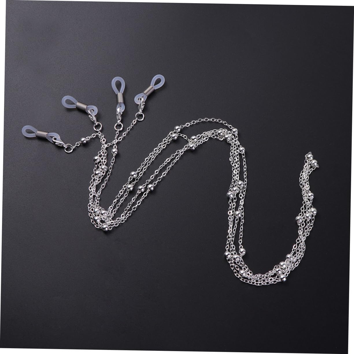 GALPADA 2pcs String Glasses Cord Eyewear Retainer Safety Belt Glasses Chain Cable Clip Glasses Eyeglass Strap Gold Glasses Rope Sunglasses Holder Glasses Holder Strap Eyeglass Chain Silver