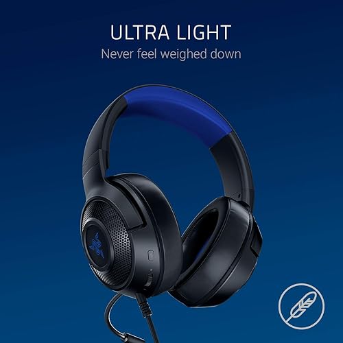 Miniatura 2 de Razer - Audífonos Kraken X Lite ultra ligeros para videojuegos, Clásico NegroAzul talla única