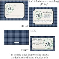 Vista 3 de Amanda Creation Little Stinker Cute Skunk Boy Baby Shower Party Bundle incluye 20 invitaciones con sobres + 4 tamaños diferentes de calcomanías