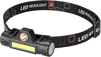 CATA 200 Lümen Mir Led Kafa Feneri Mini LED Far USB Şarj Edilebilir Ayarlanabilir Açı Su Geçirmez Hafif COB Kafa Lambası Dağ Tırmanışı Gece Balıkçılık [Enerji Sınıfı A] [Enerji Sınıfı A]