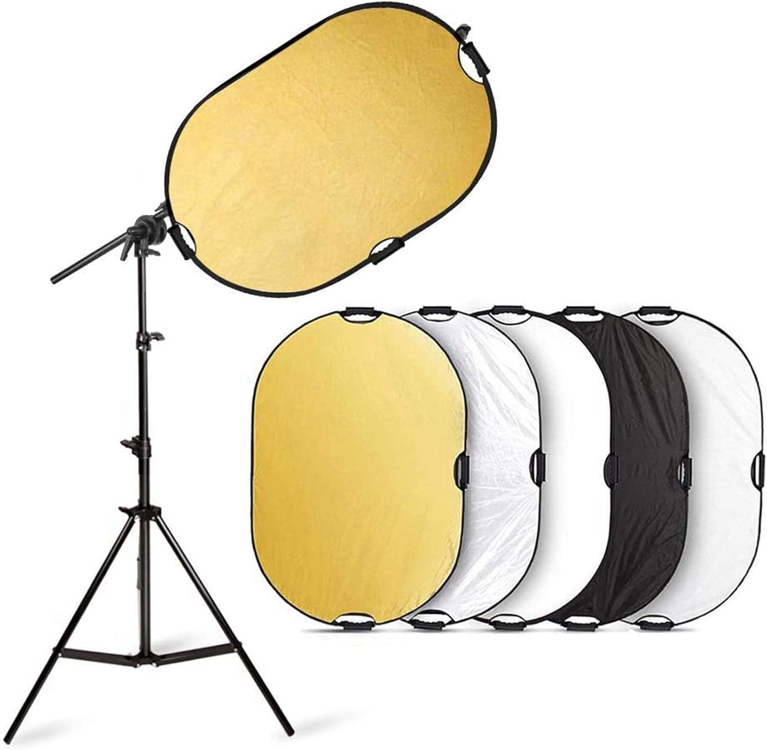 Selens Photography Reflector Stand kit, 24x36 inches 5 in 1 reflectors with 78