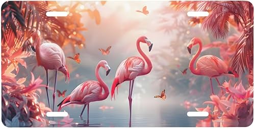 Miniatura 34 de Placa de matrícula retro Daisy, placa de matrícula delantera decorativa para el auto, placas de matrícula novedosas de aluminio, etiqueta de