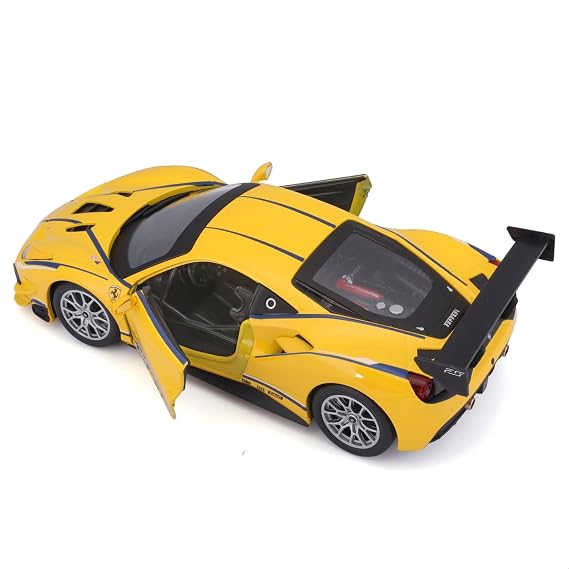 Bburago 18-26307 Ferrari Racing 488 Challenge 1:24 Scale Die-Cast Collectible Car, Yellow