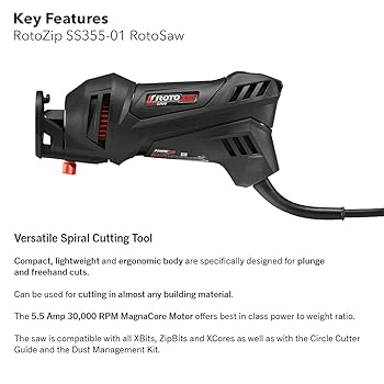 はると Rotozip SS355-10 5.5 Amp High Performance Spiral Saw Tool