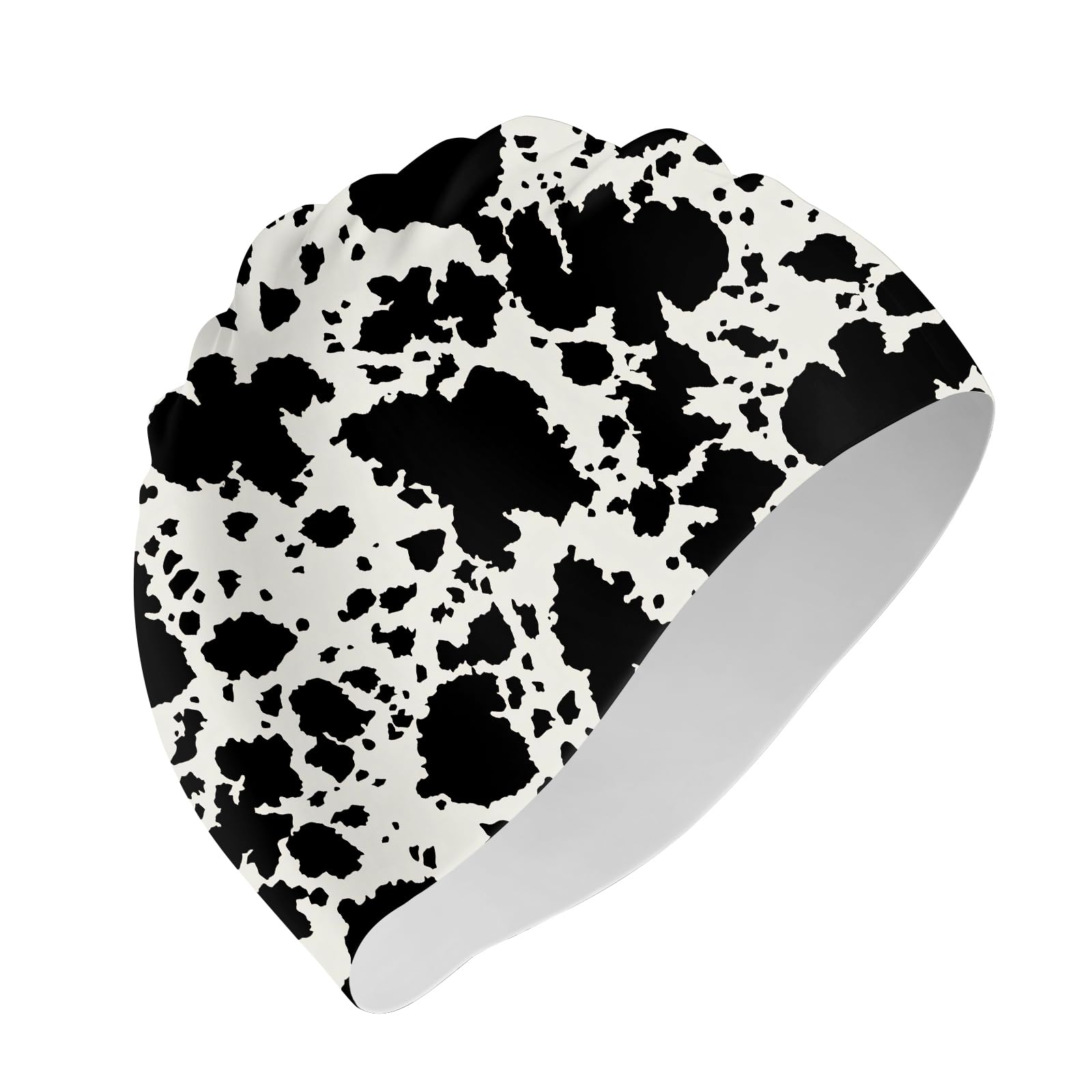 Deokke Silicone Swim Cap Soft Waterproof Durable Swimming Caps Non-Slip Elasticity Keeps Hair Dry Cute for Women Girls Men (G1-Black Cowhide)