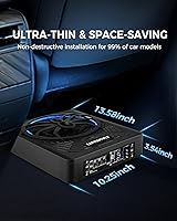 Vista 3 de 1200W 10" Car Subwoofer, Slim Under Seat Powered Subwoofer and Amp Package,High/Low Level Input, Car/Truck Audio Sub Built-in Amplifier amp Combo