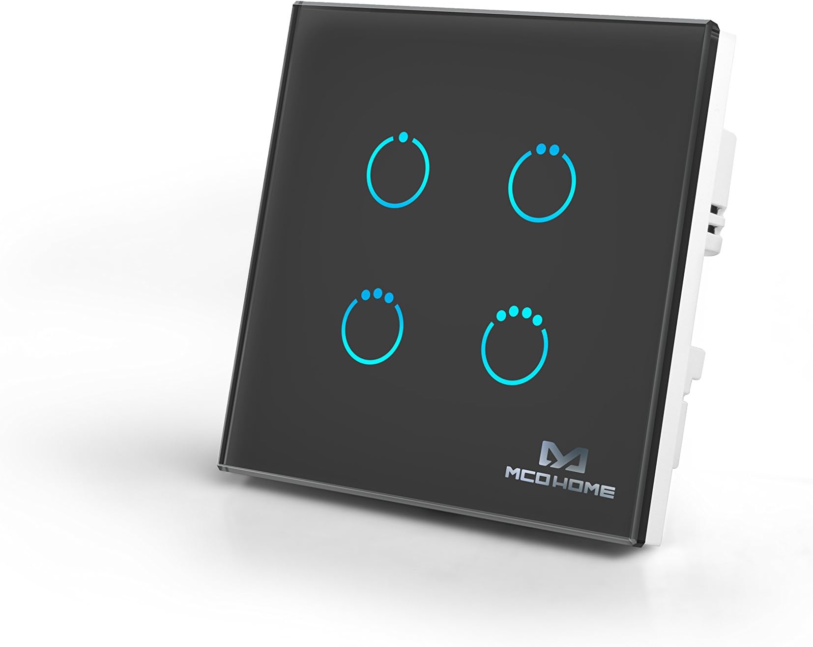 Z-Wave Glass Touch Panel Switch, 4 relays, MH-S314, Black